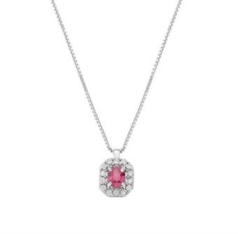 Pendente Donna Oro Donna Luce in Oro bianco Rubino 0.42 Ct LPR11357.007 - LPR11357.007